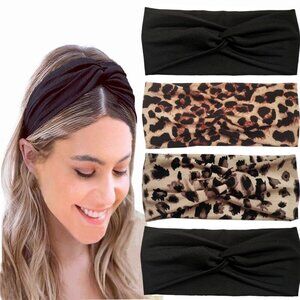 Versatile Women’s 4Pcs Headbands - Boho & Knotted Designs for All Occasions